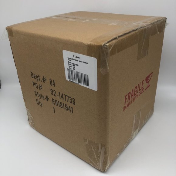 RAE DUNN Santa's Workshop Santa Hat Birdhouse, Christmas Holiday Home Decor NEW - Picture 2 of 2